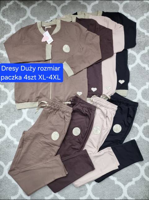 Komplet damskie 1374 1 kolor XL-4XL (Towar Tureckie)