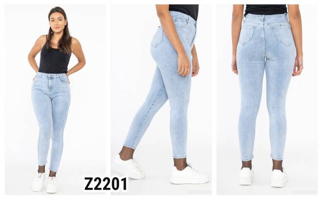 Jeansy damskie Z2201 1 kolor  XS-XL