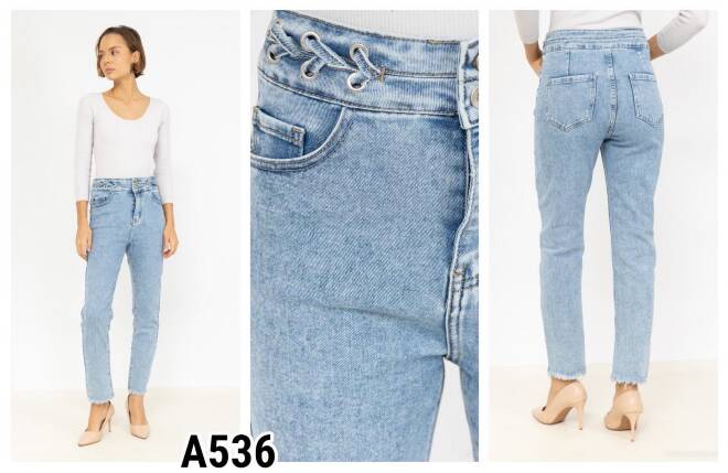 Jeansy damskie A536 1 kolor  XS-XL 1