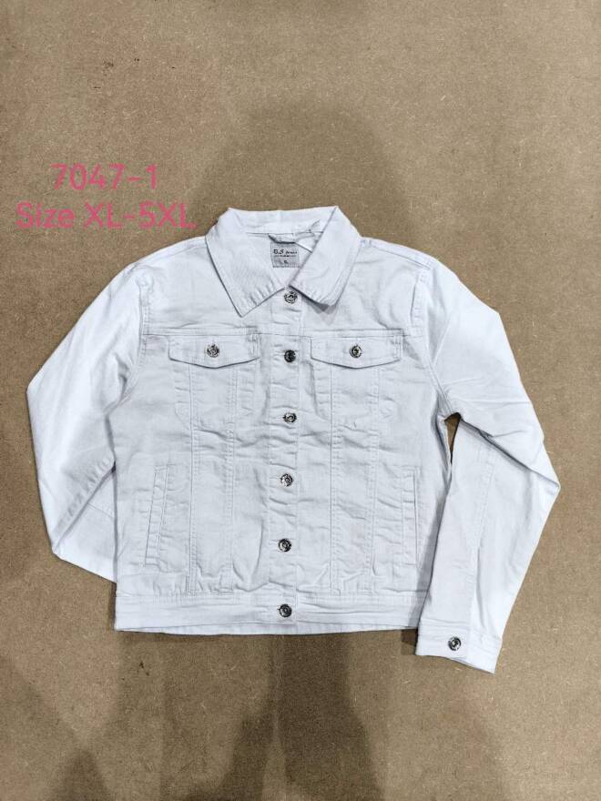 Kurtka jeansowa damskie 7047-1 1 kolor  XL-5XL 1