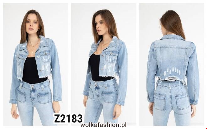 Kurtka jeansowa damskie Z2183 1 kolor  XS-XL
