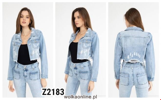 Kurtka jeansowa damskie Z2183 1 kolor  XS-XL