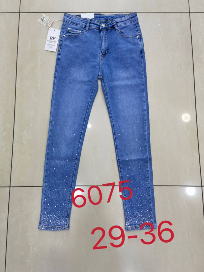 Jeansy damskie 6075 1 kolor  29-36 1