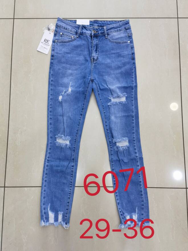 Jeansy damskie 6071 1 kolor  29-36 1