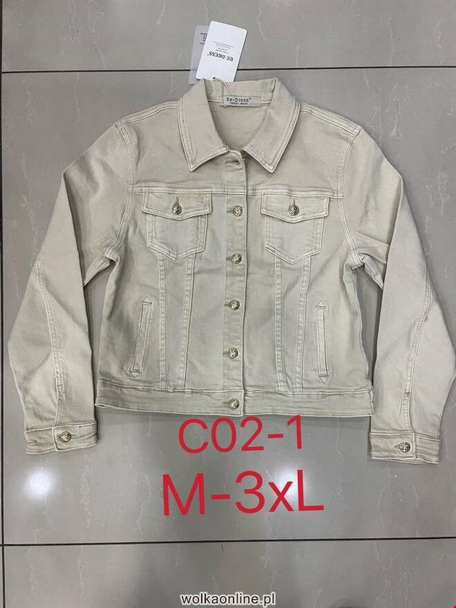 Kurtka jeansowa damskie C02-1 1 kolor  M-3XL