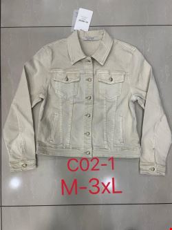 Kurtka jeansowa damskie C02-1 1 kolor  M-3XL