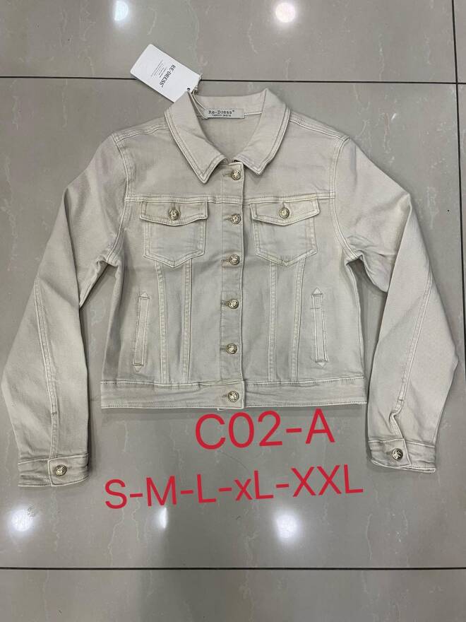 Kurtka jeansowa damskie C02-A 1 kolor  S-2XL 1