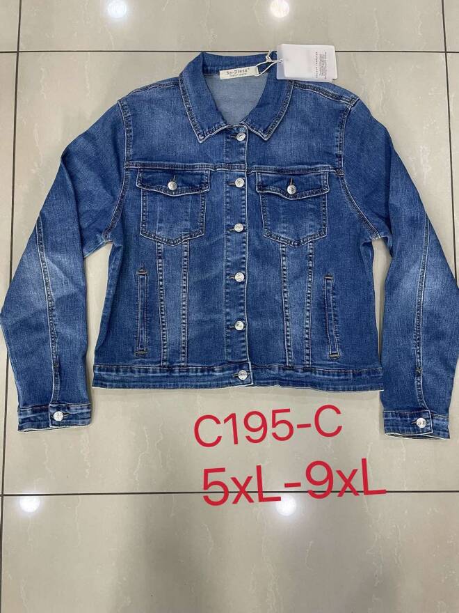 Kurtka jeansowa damskie C193-C 1 kolor  5XL-9XL 1