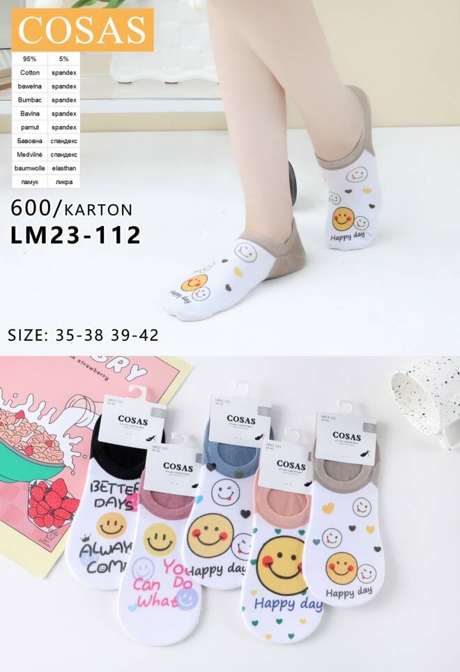 Stopki damskie LM23-112 Mix KOLOR  35-42 1