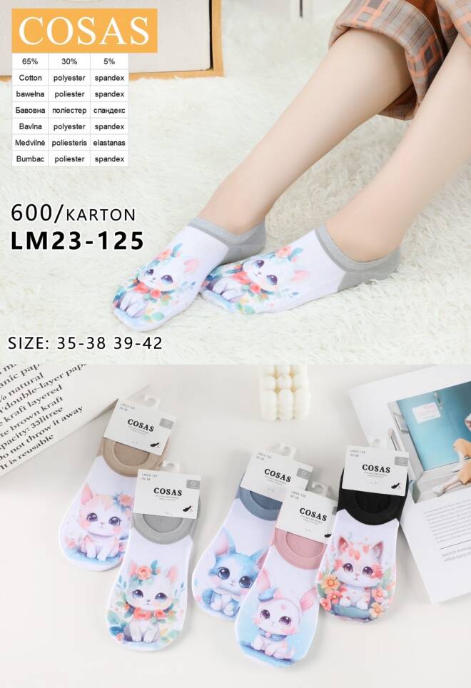 Stopki damskie LM23-125 Mix KOLOR  35-42