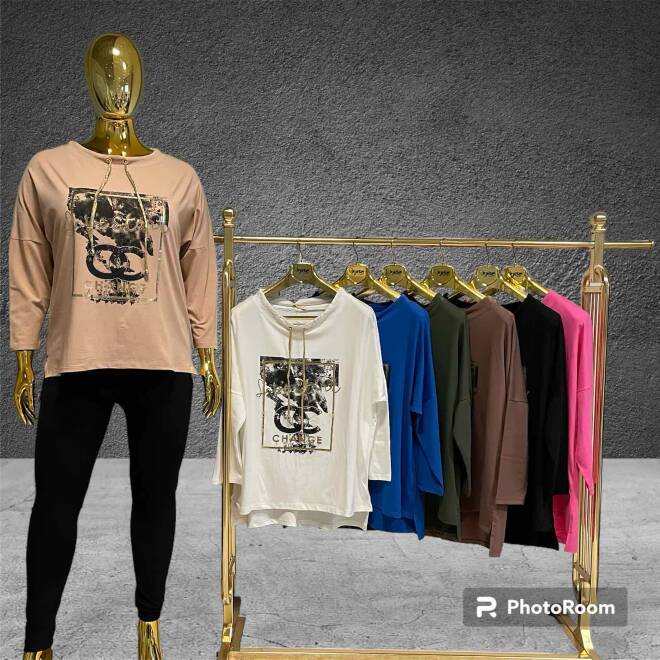 Bluzka damskie 2454 1 kolor  Standard (Towar Tureckie)