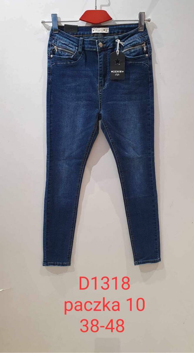 Jeansy damskie D1318 1 kolor  36-44