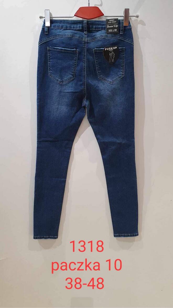 Jeansy damskie D1318 1 kolor  36-44 1
