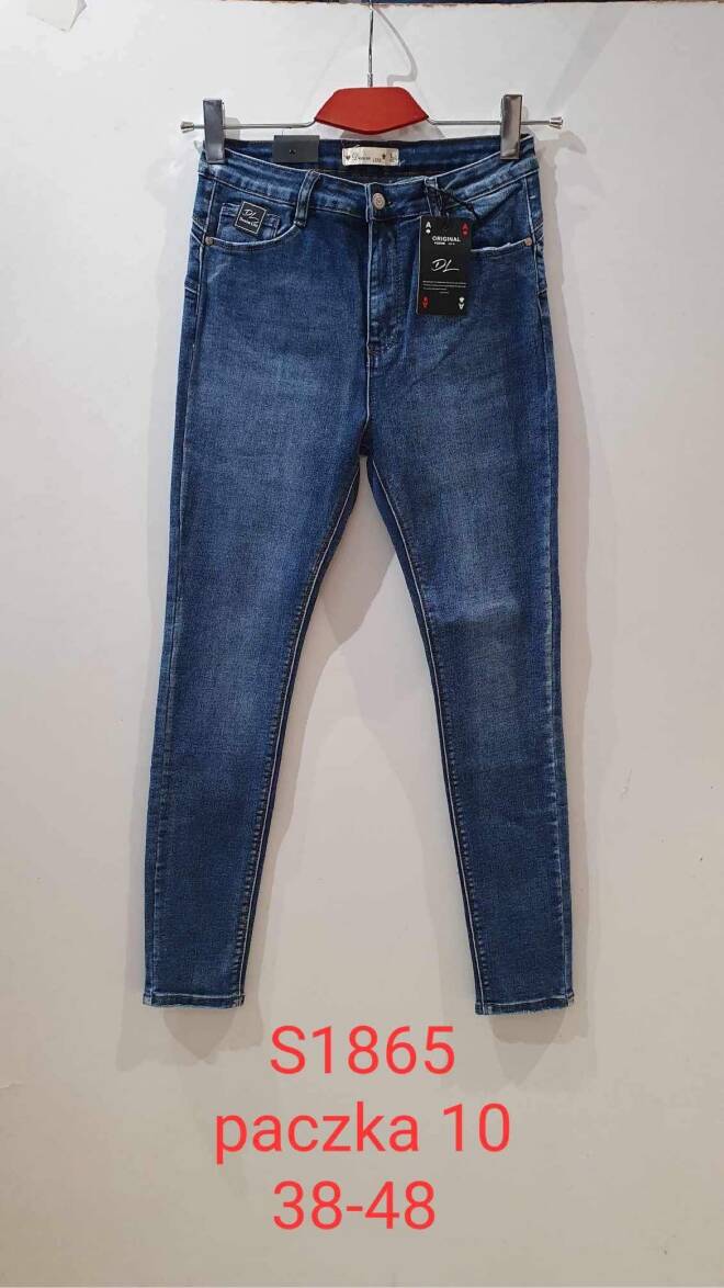 Jeansy damskie S1865 1 kolor  38-48 1