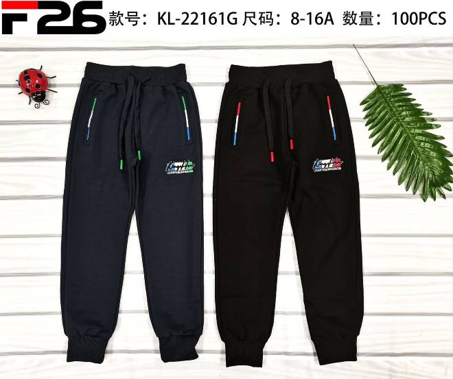 Spodnie dresowe chłopięce KL-22161G Mix KOLOR  8-16 1
