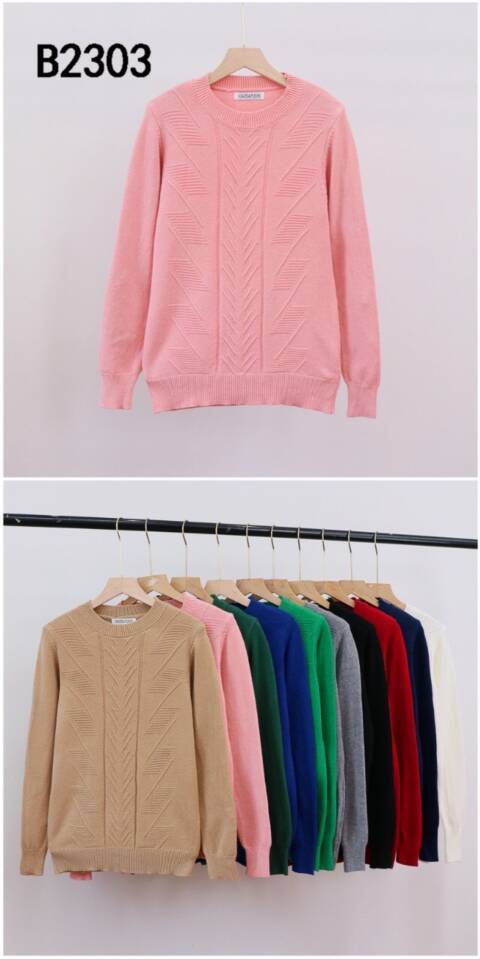 Sweter damskie B2303 Mix kolor Standard