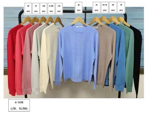 Sweter damskie A-1692 Mix kolor L-2XL