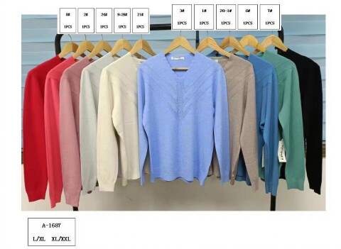 Sweter damskie A-1687 Mix kolor L-2XL 1