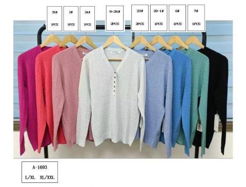 Sweter damskie A-1693 Mix kolor L-2XL
