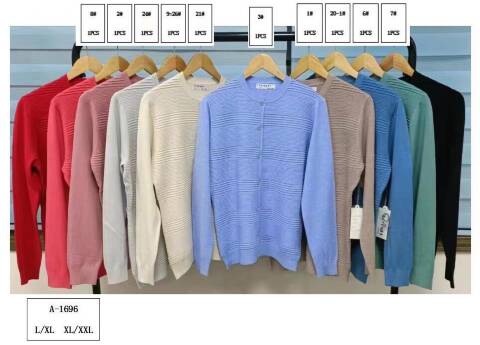 Sweter damskie A-1696 Mix kolor L-2XL