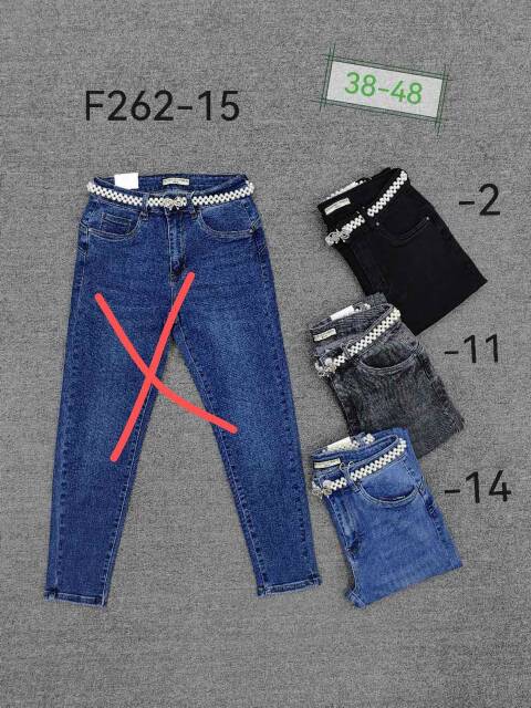 Jeansy damskie F262-15 1 kolor 38-48 1