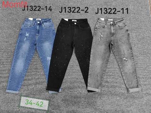 Jeansy damskie J1322-14 1 kolor 34-42 1