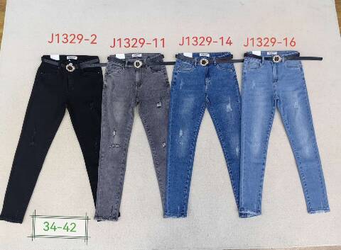 Jeansy damskie J1329-2 1 kolor 34-42 1