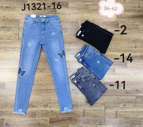 Jeansy damskie J1321-16 1 kolor 34-42 1