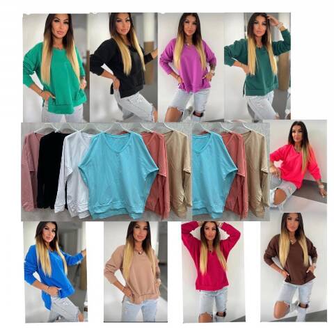 Bluza damskie 1842 Mix kolor Standard (Towar Ploskie)