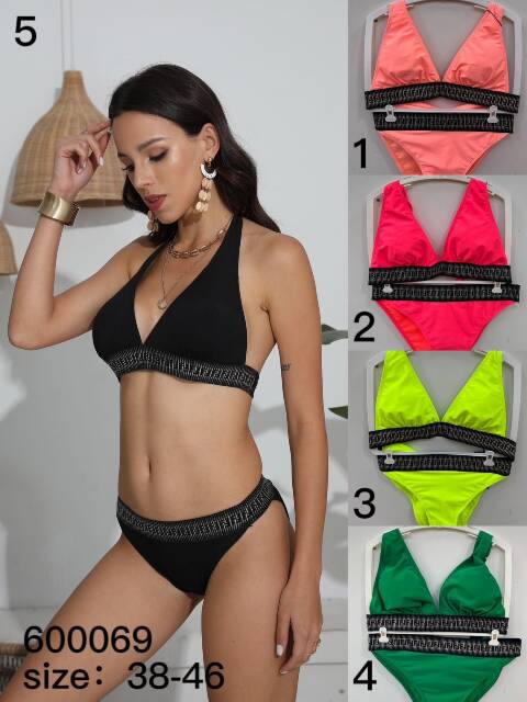 Strój kąpielowy dwuczęściowy 600069 Mix kolor 38-46 1