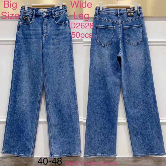Jeansy damskie D2628 1 kolor  40-48