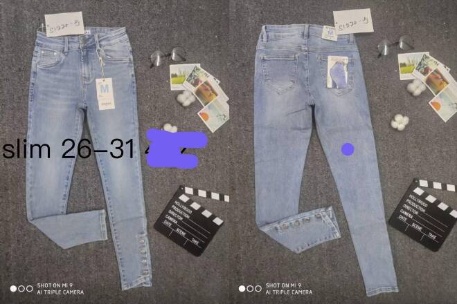 Jeansy damskie 2830 1 kolor  26-31 1
