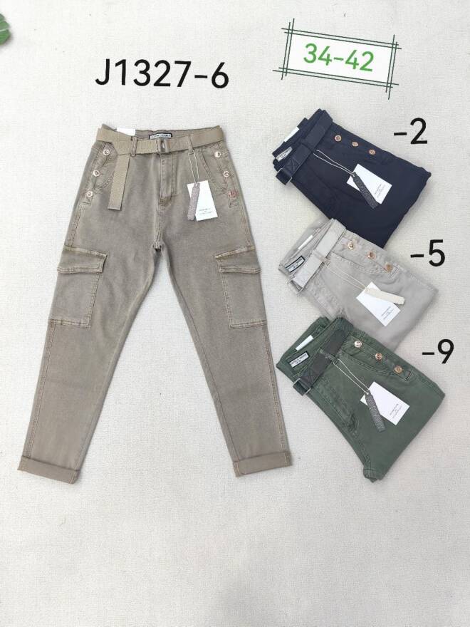 Jeansy damskie J1327-6 1 kolor  34-42 1
