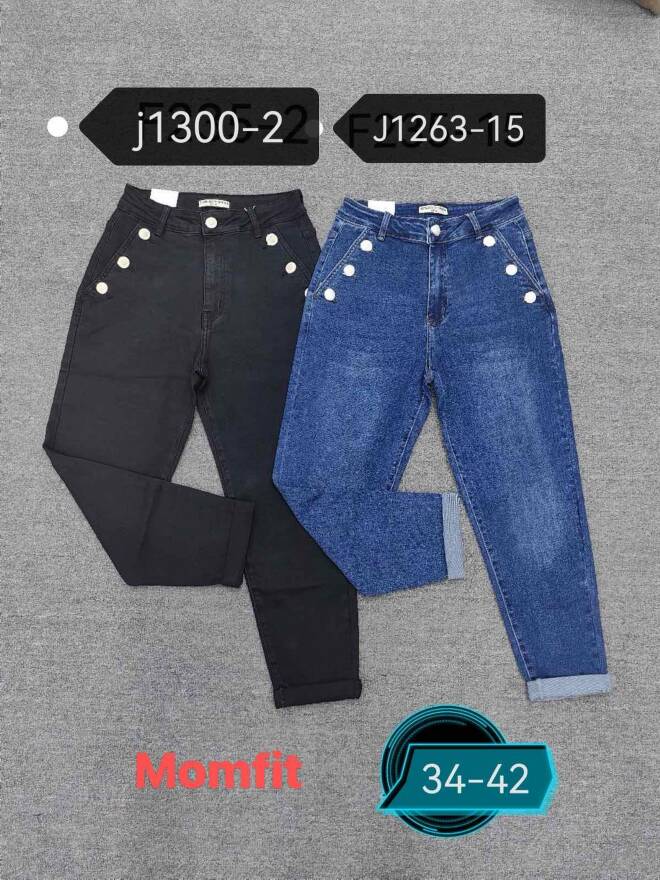 Jeansy damskie J1300-2 1 kolor  34-42 1