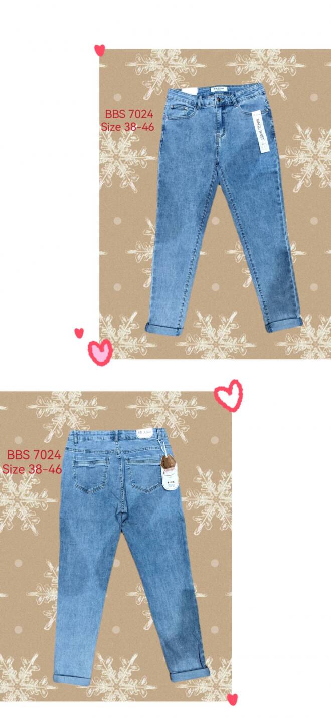 Jeansy damskie BBS7024 1 kolor  38-46