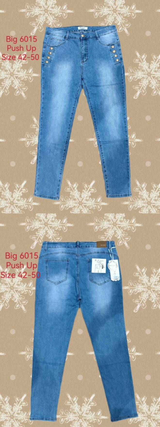 Jeansy damskie 6015 1 kolor  42-50 1