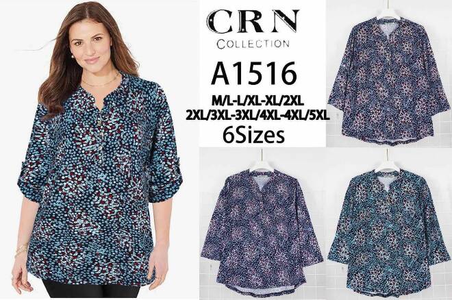 Koszula damskie A1516 Mix KOLOR  M-5XL 1