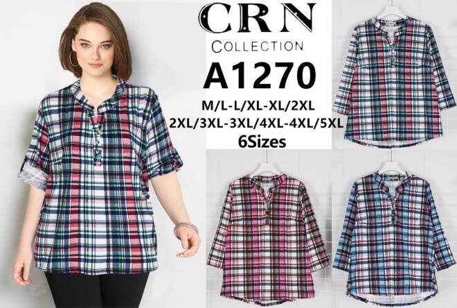 Koszula damskie A1270 Mix KOLOR  M-5XL 1