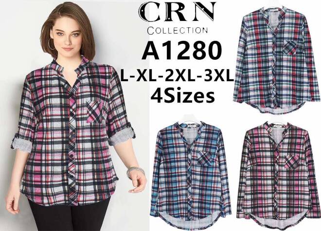 Koszula damskie A1280 Mix KOLOR  L-3XL