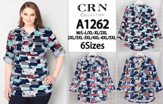 Koszula damskie A1262 Mix KOLOR  M-5XL
