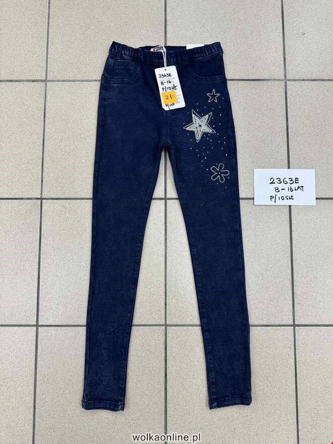 Jeansy dziewczęce 3408 1 kolor  8-16