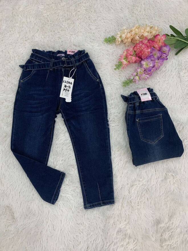 Jeansy dziewczęce 3414 1 kolor  8-16 1