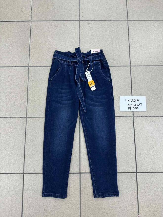 Jeansy dziewczęce 3421 1 kolor  4-12 1