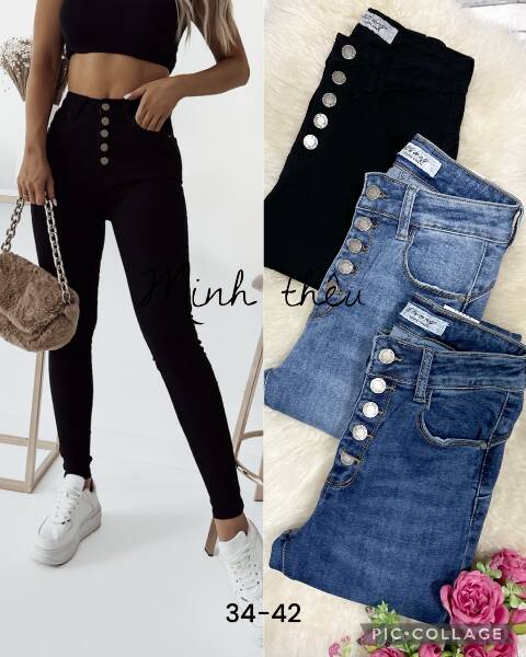Jeansy damskie 0749 1 kolor 34-42 1