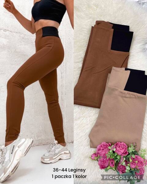 Spodnie z eko-skóry damskie 0764 1 kolor 36-44