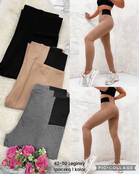 Spodnie z eko-skóry damskie 0765 1 kolor 42-50 1