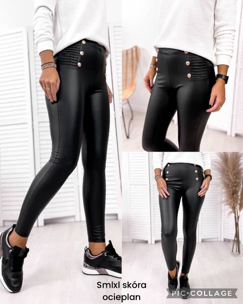 Spodnie z eko-skóry damskie 0766 1 kolor S-XL 1