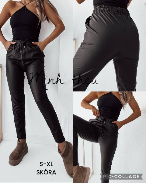 Spodnie z eko-skóry damskie 0771 1 kolor S-XL