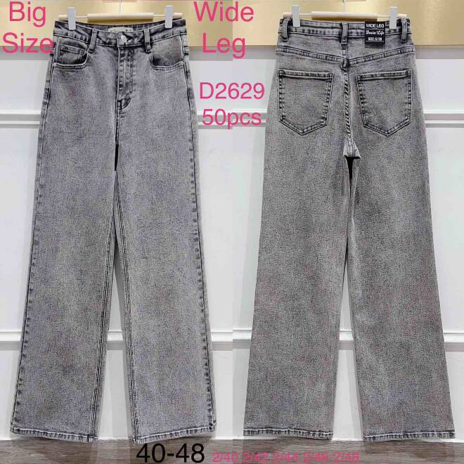 Jeansy damskie D2629 1 kolor  40-48