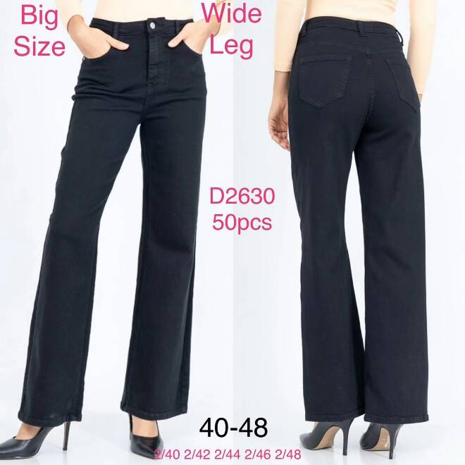 Jeansy damskie D2630 1 kolor  40-48 1